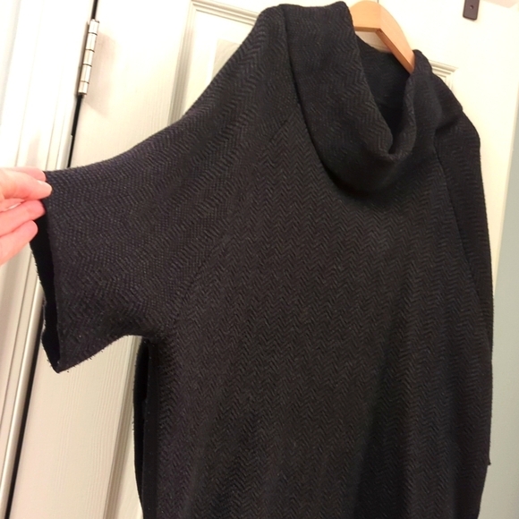 Loft Outlet Sweater Cape Cowl neck Size XS/S Charcoal Gray - Picture 3 of 5